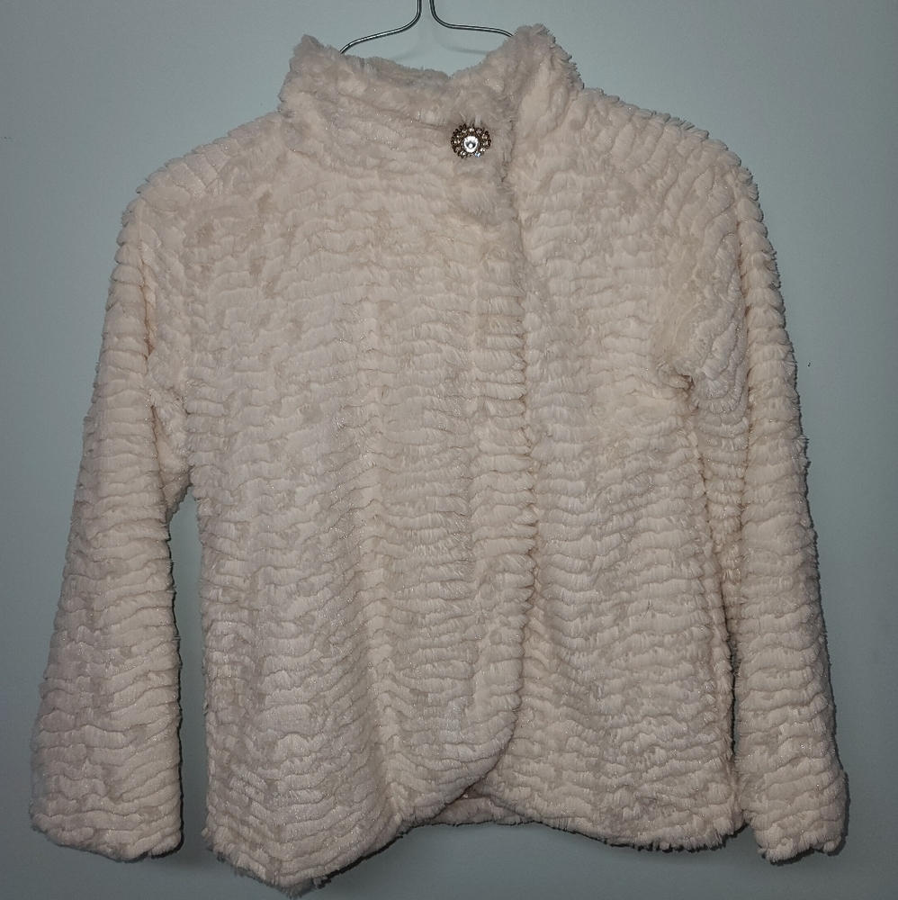 Winter white fur coat